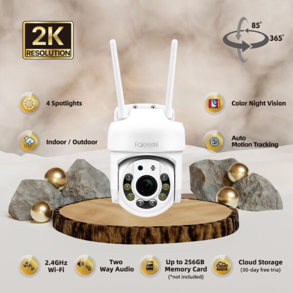 FT2  2K Ultra HD indoor outdoor Wi-Fi Smart security camera